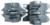 Magnate M022L Cove & Bead Stile & Rail Set Shaper Cutter - 1-3/4" Cutting Height; 1-1/4" Bore; 3-5/8" Overall Diameter; 3 Wing, 6-piece, Carbide Tipped