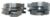 Magnate M023 Concave Stile & Rail Set Shaper Cutter - 1-1/4" Cutting Height; 3/4" Bore; 2-5/8" Overall Diameter; 3 Wing, 6-piece, Carbide Tipped