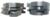 Magnate M023L Concave Stile & Rail Set Shaper Cutter - 1-1/4" Cutting Height; 1-1/4" Bore; 3-1/4" Overall Diameter; 3 Wing, 6-piece, Carbide Tipped