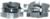 Magnate M024 Convex Stile & Rail Set Shaper Cutter - 1-5/16" Cutting Height; 3/4" Bore; 2-5/8" Overall Diameter; 3 Wing, 6-piece, Carbide Tipped