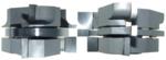 Magnate M024 Convex Stile & Rail Set Shaper Cutter - 1-5/16" Cutting Height; 3/4" Bore; 2-5/8" Overall Diameter; 3 Wing, 6-piece, Carbide Tipped