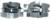 Magnate M024L Convex Stile & Rail Set Shaper Cutter - 1-5/16" Cutting Height; 1-1/4" Bore; 3-1/4" Overall Diameter; 3 Wing, 6-piece, Carbide Tipped