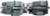 Magnate M025L Ogee Stile & Rail Set Shaper Cutter - 1-1/4" Cutting Height; 1-1/4" Bore; 3-1/4" Overall Diameter; 3 Wing, 6-piece, Carbide Tipped