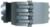 Magnate M095 Triple Bead & Flute Shaper Cutter - Flute Profile; 3/4" Bore; 1/8" Radius; 1" Cutting Height; 2-3/4" Overall Diameter