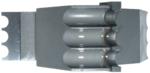 Magnate M096L Triple Bead & Flute Shaper Cutter - Bead Profile; 1-1/4" Bore; 1/8" Radius; 1" Cutting Height; 3-1/4" Overall Diameter; 3 Wing, Carbide Tipped