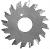 Magnate P1531 Plastic Cutting Saw Blade, 16-Wing, 5/8" Bore - 2" Diameter; 18,000 RPM; .095" Kerf; Carbide Tipped, 0Â° Hook, TC Grind