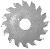 Magnate P1532 Plastic Cutting Saw Blade, 16-Wing, 5/8" Bore - 2-1/2" Diameter; 16,000 RPM; .095" Kerf; Carbide Tipped, 0Â° Hook, TC Grind