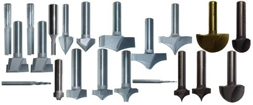 variety of CNC router bits