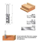 Amana RC-1080 CNC Insert Straight Plunge Router Bits - 2 Flute - 5/8" Cutting Diameter; 30mm Cutting Height; 1/2" Shank Diameter; 3-3/8" Overall Length; AMA-30 Replacement Knife