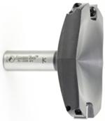 Amana RC-2258 Spoilboard Surfacing - 4" Cutting Diameter; 1/2" Cutting Height; 3/4" Shank Diameter; 3-11/64" Overall Length; HMA-12 Replacement Knife; 2-Wing Insert Carbide Knife, Rabbeting Flycutter, Leveler & Surface Planer