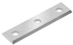 Amana RCK-151 Straight 3-Hole Insert Knife - 4 Cutting Edges; 50mm Length; 12mm Width; 1.7mm Thickness; 4mm Hole Diameter; 14mm CTC; 35 Degree Bevel; For General Purpose Wood, Chipboard, Plywood; Solid Carbide