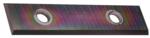 Amana RCK-50-DLC Straight 2-Hole Insert Knife - 4 Cutting Edges; 50mm Length; 12mm Width; 1.5mm Thickness; 4mm Hole Diameter; 26mm CTC; 35 Degree Bevel; Diamond-Like Carbon Coated For Solid Wood; Solid Carbide