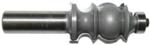 MAGNATE S5504 Face Molding Router Bit - 1-3/8" Cutting Length; 5/16" Bead Diameter; 7/8" Overall Diameter; 1-1/2" Shank Length; BR-03 Bearing; 1/2" Shank Diameter, 2-Flute Carbide Tipped