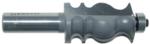 MAGNATE S5505 Face Molding Router Bit - 1-5/8" Cutting Length; 1/4" Bead Diameter; 1" Overall Diameter; 1-1/2" Shank Length; BR-03 Bearing; 1/2" Shank Diameter, 2-Flute Carbide Tipped