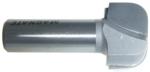 MAGNATE S7802 Bowl & Tray Plunge Router Bit - 1/4" Radius; 1" Cutting Diameter; 5/8" Cutting Height; 1/2" Shank Diameter; 1-1/2" Shank Length; 2-Flute Carbide Tipped
