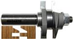 MAGNATE S9004 Stile & Rail (Cope and Stick) Reversible 1/2" Shank Router Bit For 3/4" to 7/8" Material - Bevel Profile; 7/8" Cutting Height; BR-06 Bearing; The angle that forms the inside edge next to the center is 14 degree