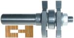 MAGNATE S9005 Stile & Rail (Cope and Stick) Reversible 1/2" Shank Router Bit For 3/4" to 7/8" Material - Tongue & Groove Profile; 3/4" Cutting Height; BR-06 Bearing; 1-1/2" Shank Length, 1-5/8" Overall Diameter, 2-Flute Carbide Tipped