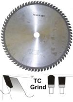 Magnate SC1216 Special Cut-Off Saw Blades, TC Grind, 1" Bore - 12" Diameter; 60 Tooth; 10 degree Hook; .126" Kerf; .087" Plate; Carbide Tipped