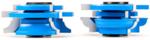 Amana SC446 Bead Cabinet Door Stile & Rail Set - 3/4" Material Thickness; 1/2" & 3/4" Bore; 1/4" Width x 7/16" Depth Tongue; 1" Cutting Height; 9/32" Radius; 2-11/16" Overall Diameter; 2-Piece Carbide Tipped 3-Wing