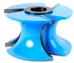 Amana SC574 Bullnose Shaper Cutter - 2" Bead Height; 1" & 1-1/4" Bore; 1" Radius; 4-5/16" Overall Diameter; 2-1/2" Cutting Height; C-040 Rub Collar; 3-Wing, Carbide Tipped