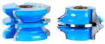 Amana SC590 Bead & Cove Stile & Rail Set - 1-3/4" Material Thickness; 1/2" & 3/4" Bore; 1/4" Width x 1/2" Depth Tongue; 1-3/4" Cutting Height; 21/64" Radius; 2-7/8" Overall Diameter; For Exterior Door ; 2-Piece Carbide Tipped 3-Wing