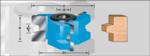 Amana SC606 Wedge Tongue & Groove Shaper Cutters - 1" Cutting Height; Tongue Profile; 1/2" Bore; 2-5/8" Overall Diameter