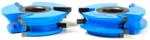 Amana SC640 45 Degree 'V' Paneling Shaper Cutter Set - 3/4" Cutting Height; 1/2" & 3/4" Bore; 2-5/8" Overall Diameter; C-006, C-011 Rub Collar; For 1/2" - 3/4" material; 3-Wing, Carbide Tipped