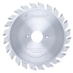Amana SS120T12 Adjustable Type Scoring Sets Saw Blade - 120mm Diameter; 12x2 Tooth; 20mm Bore; 2.8mm - 3.6mm Kerf Range; 2.0mm (x2) Plate; 8-Degree Hook, ATB Grind, Carbide Tipped